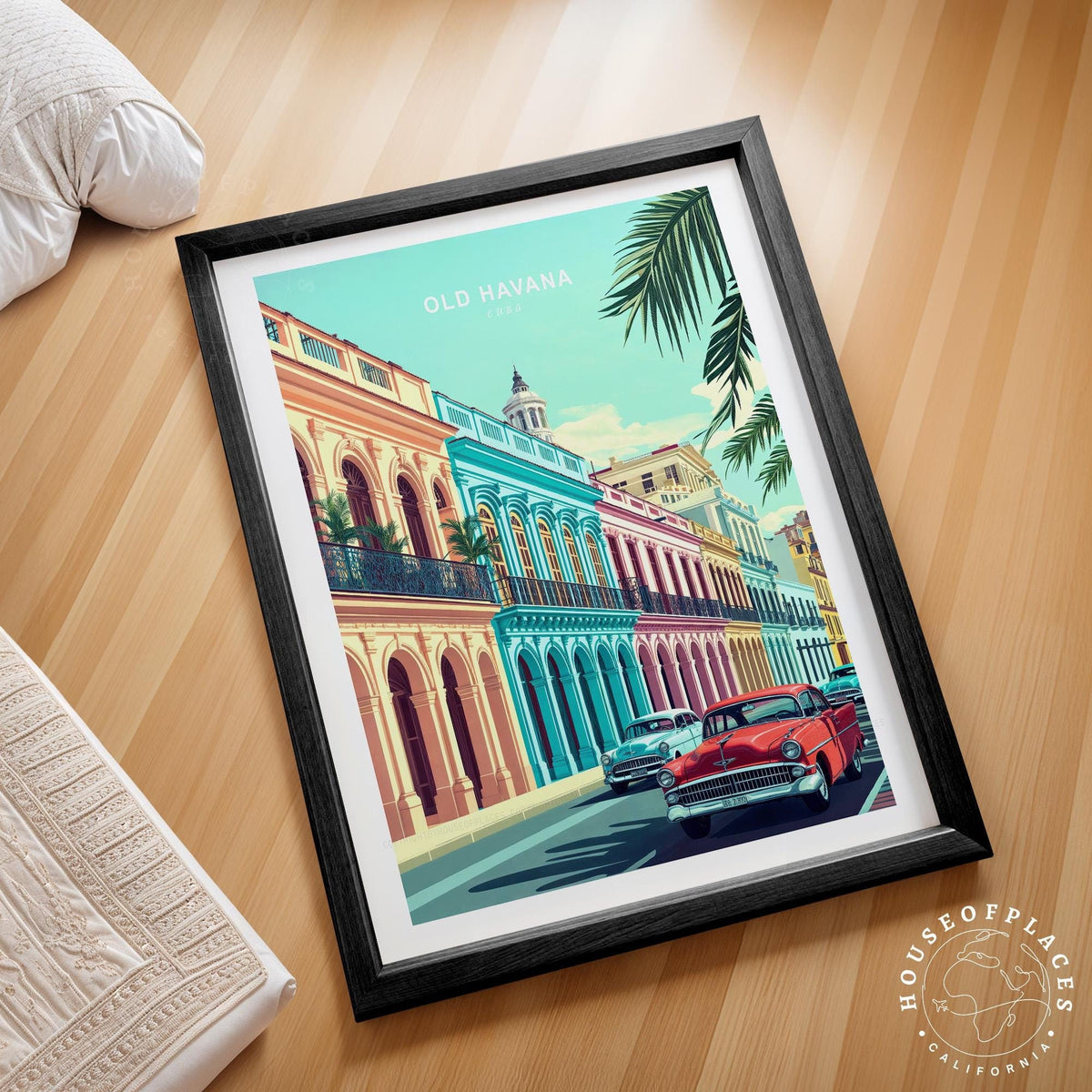 Havana Travel Poster – Old City Wall Art Print
