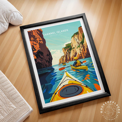 California Channel Islands Travel Poster – Island National Park Wall Art Print