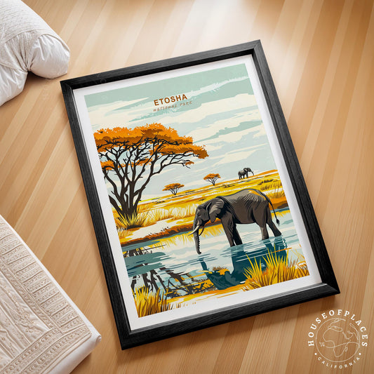 Etosha National Park travel poster – view 2