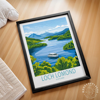 Loch Lomond Travel Poster – United Kingdom Wall Art Print