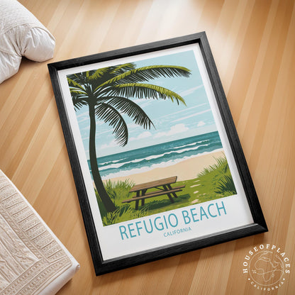 Refugio Beach travel poster – view 2