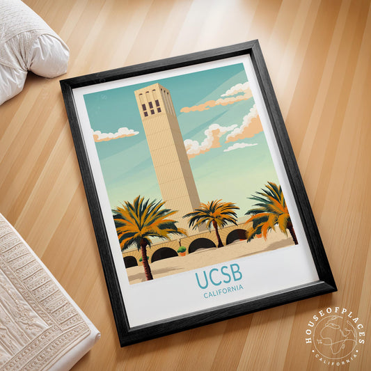 UCSB Travel Poster – University Santa Barbara Wall Art Print