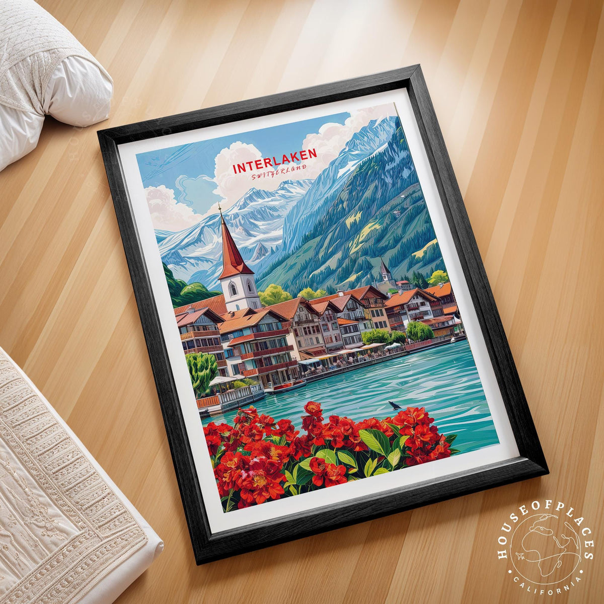 Interlaken travel poster – view 2