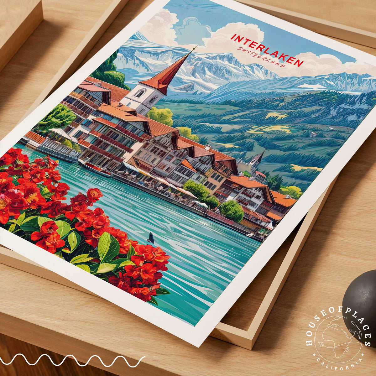 Interlaken travel poster – view 4