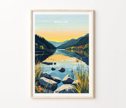 Wicklow Travel Poster – Citysape Wall Art Print