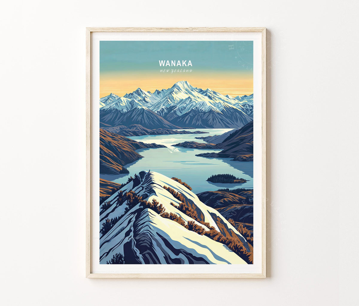 Wanaka travel poster – view 2