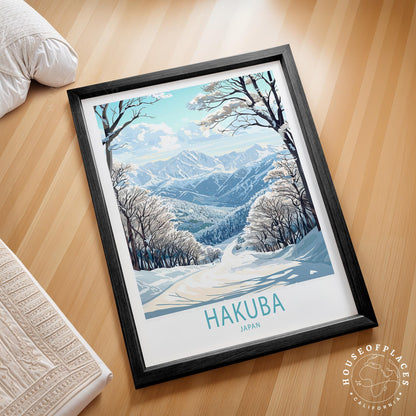 Hakuba Winter Travel Poster – Japan Wall Art Print