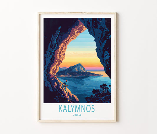 Kalymnos travel poster – view 2