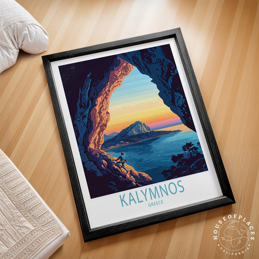 Kalymnos Travel Poster – Greece Wall Art Print