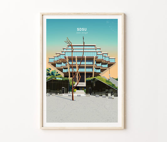Geisel Library travel poster – view 2