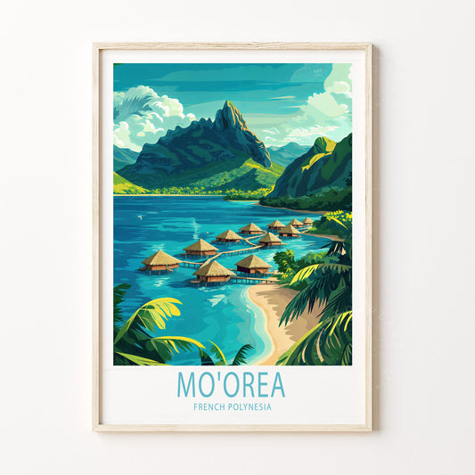 Mo'orea Travel Poster – Persoanlised Wall Art Print