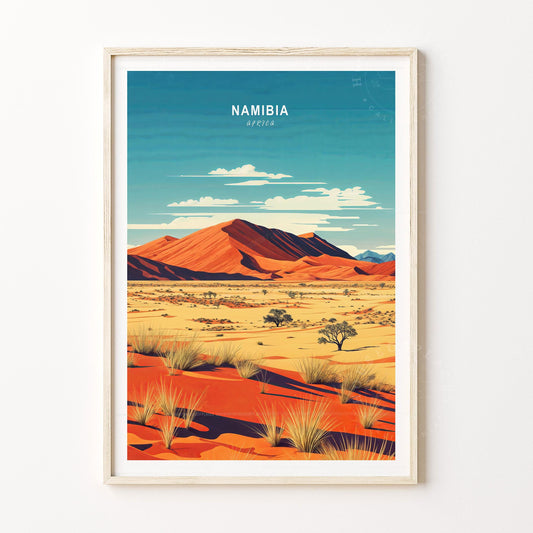 Namibia Travel Poster – Africa Wall Art Print
