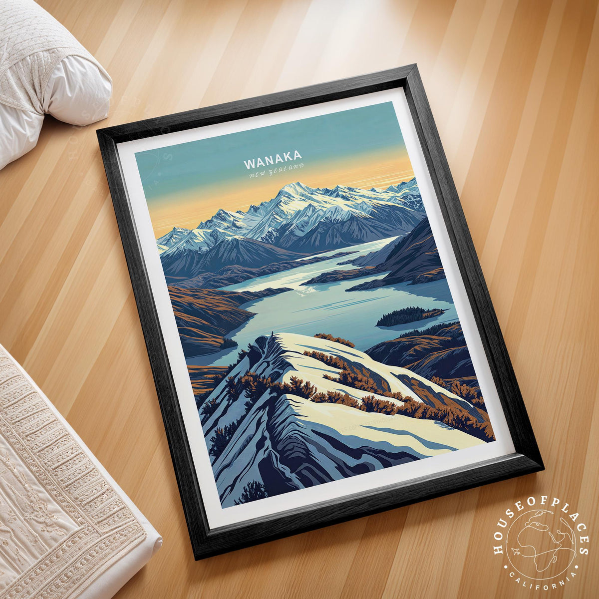 Wanaka Travel Poster – New Zealand Wall Art Print