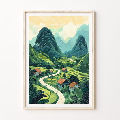 Ha Gaing Travel Poster – Vietnam Wall Art Print