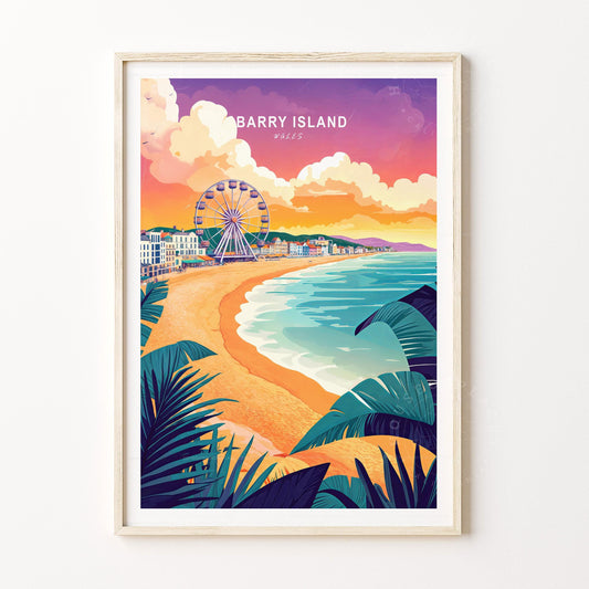Barry Island Travel Poster – United Kingdom Wall Art Print