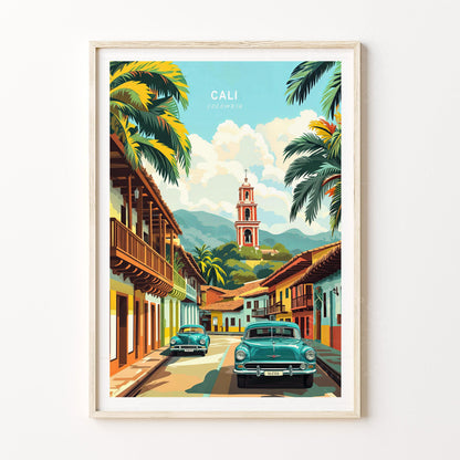 Cali Travel Poster – Colombia Wall Art Print