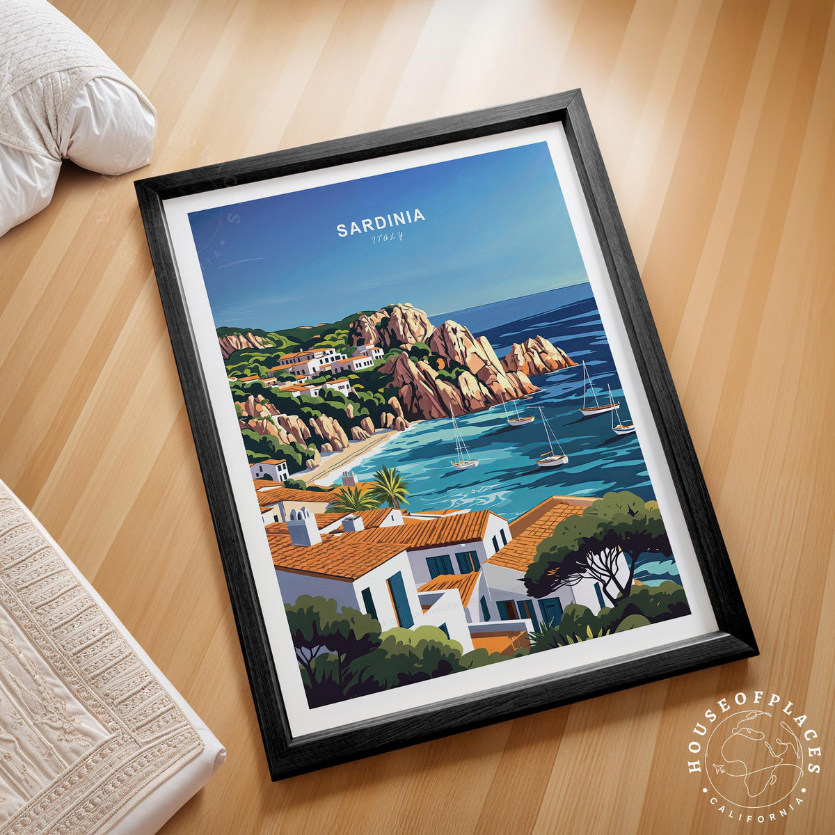 Sardinia travel poster – view 2