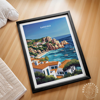 Sardinia travel poster – view 2