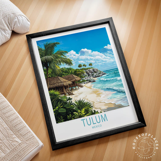 Tulum Travel Poster – Mexico Wall Art Print