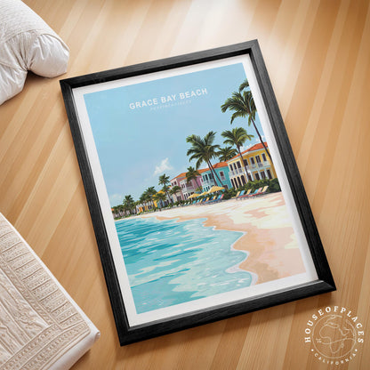 Grace Bay Beach Providenciales travel poster – view 2