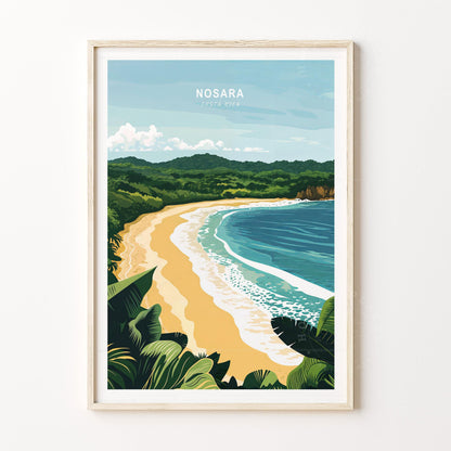 Nosara Travel Poster – Costa Rica Wall Art Print