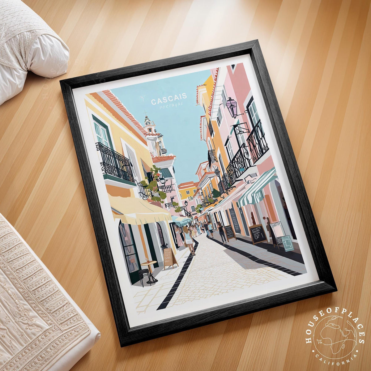 Cascais Travel Poster – Portugal Wall Art Print