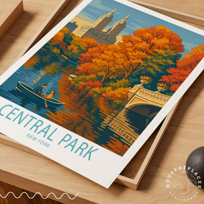 Central Park NYC travel poster – view 4