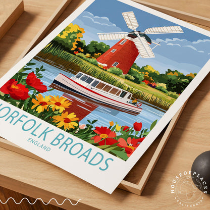 Norfolk Broads travel poster – view 4
