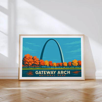 Gateway Arch Travel Poster – National Park Wall Art Print