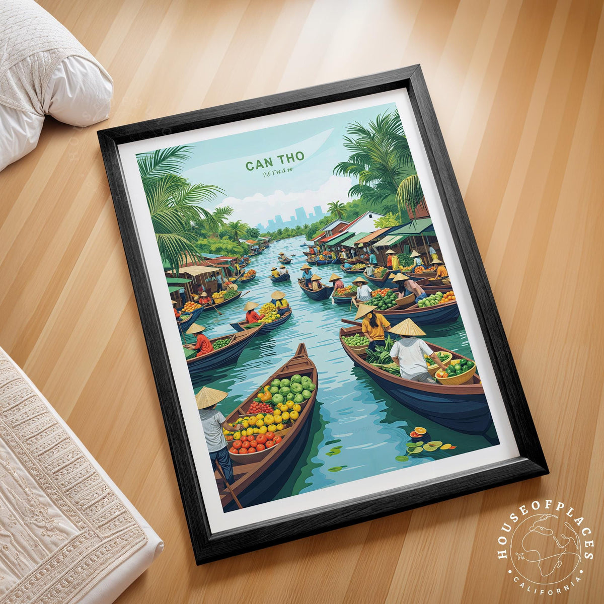 Can Tho Travel Poster – Vietnam Wall Art Print