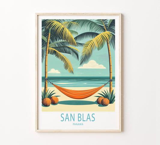 San Blas Travel Poster – Panama Wall Art Print