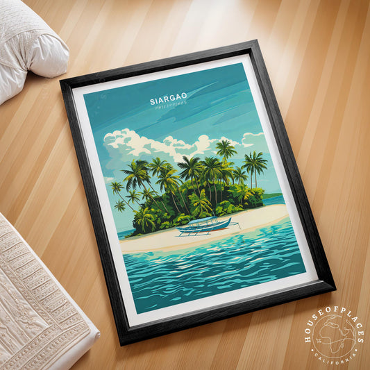 Siargao Travel Poster – Philippines Wall Art Print