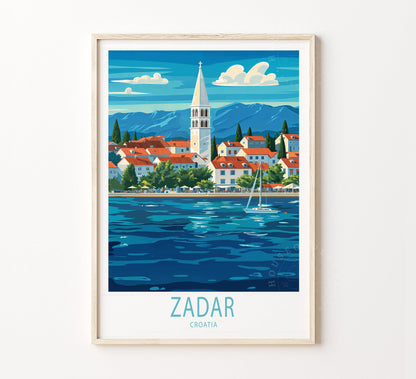 Zadar Travel Poster – Croatia Wall Art Print