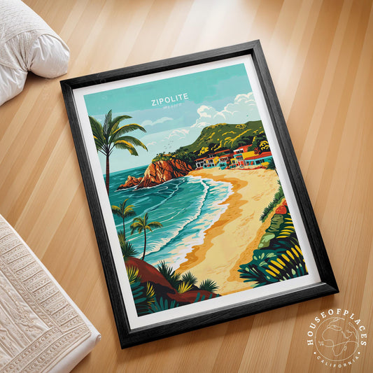 Zipolite travel poster – view 2