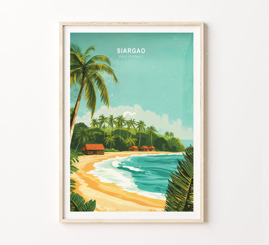 Siargao Travel Poster – Philippines Wall Art Print