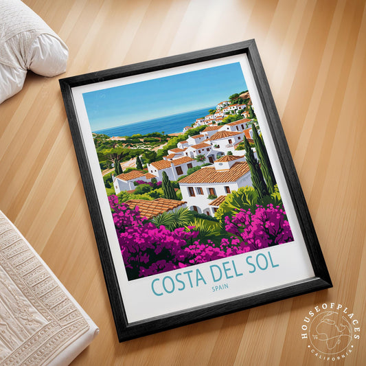 Costa del Sol Travel Poster – Spain Wall Art Print