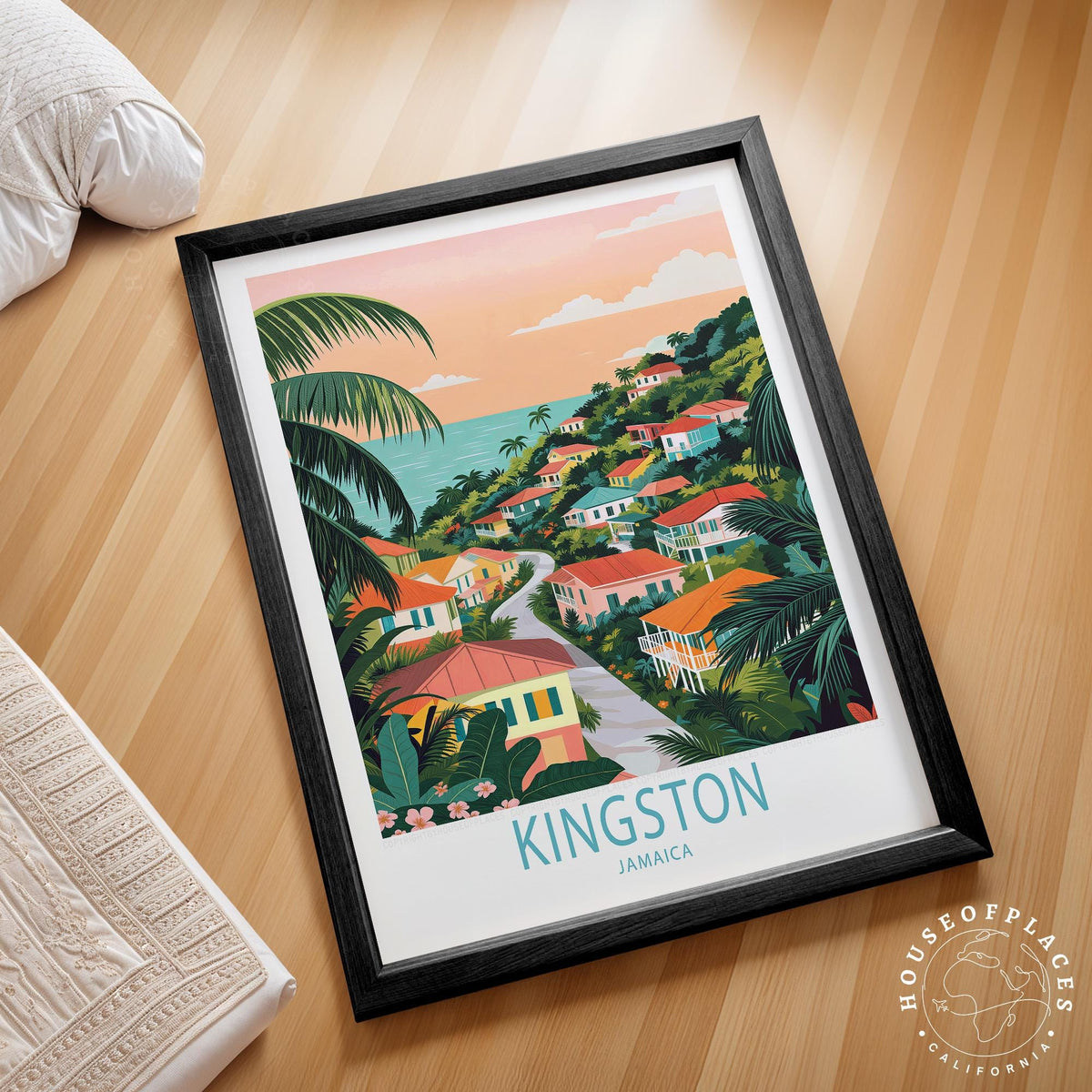 Kingston Travel Poster – Jamaica Wall Art Print
