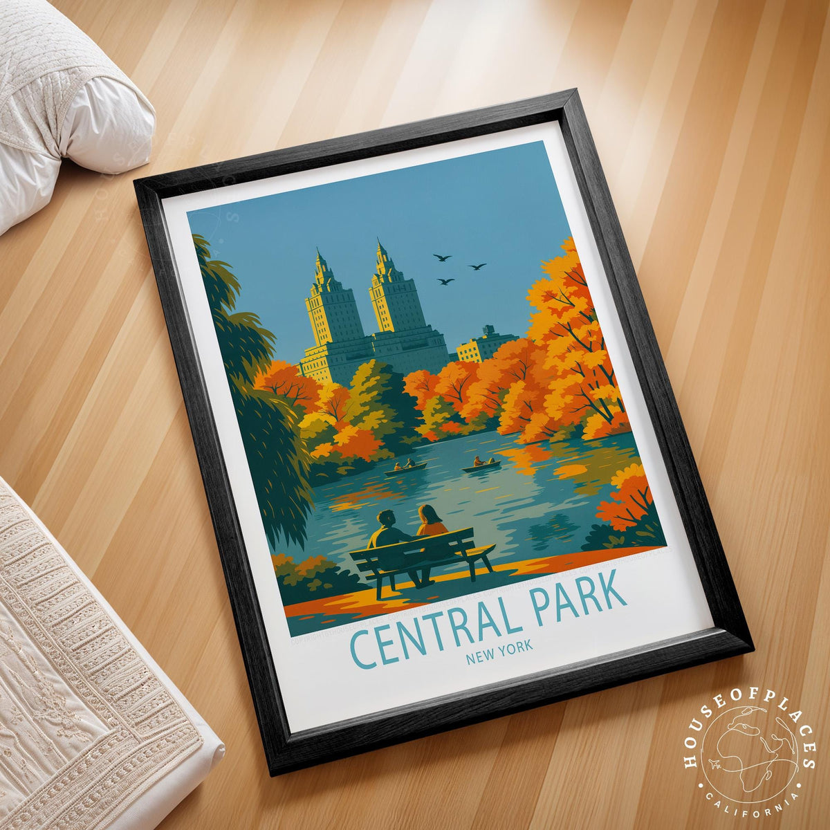 Central Park Travel Poster – New York Wall Art Print