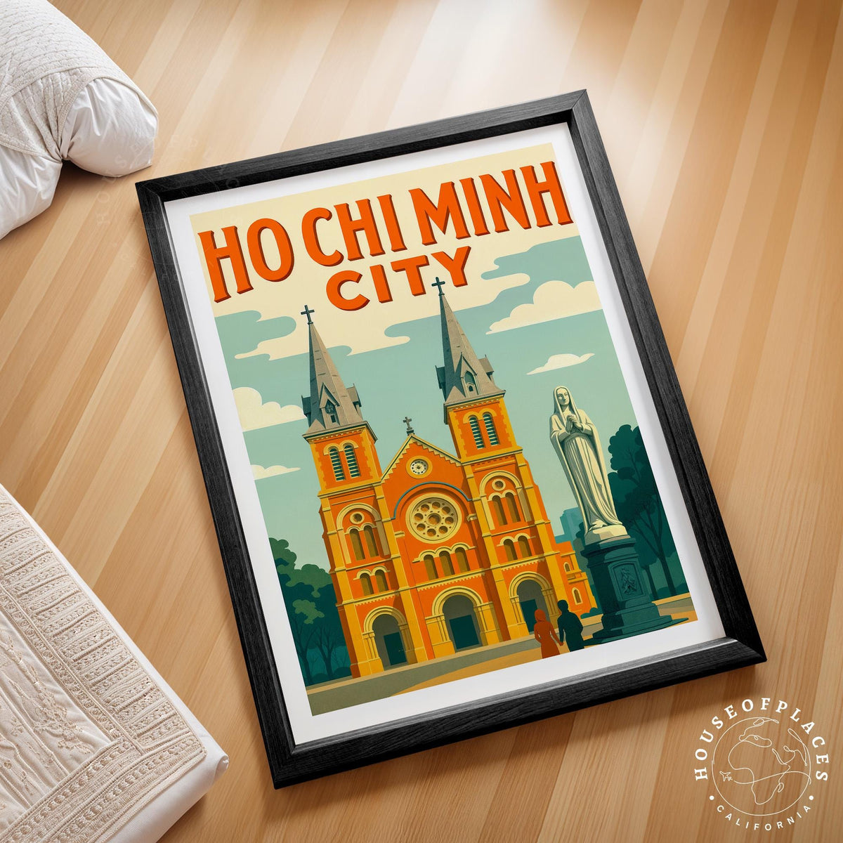 Ho Chi Minh City Travel Poster – Vietnam Wall Art Print