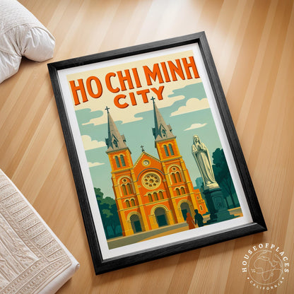 Ho Chi Minh City Travel Poster – Vietnam Wall Art Print