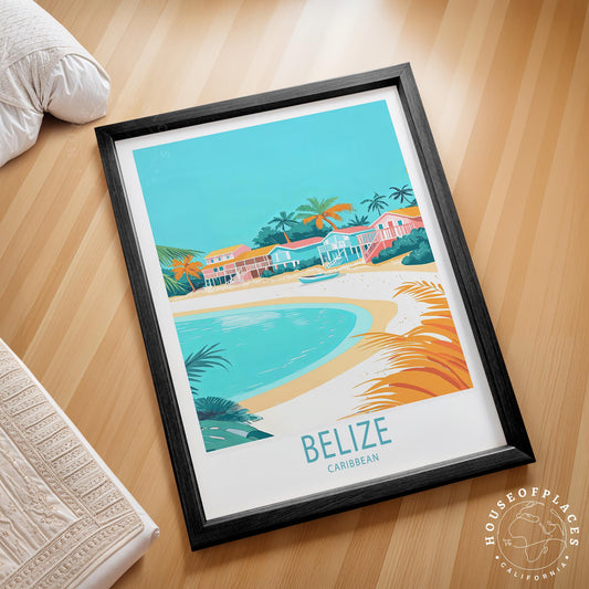 Belize Caribbean travel poster – view 2