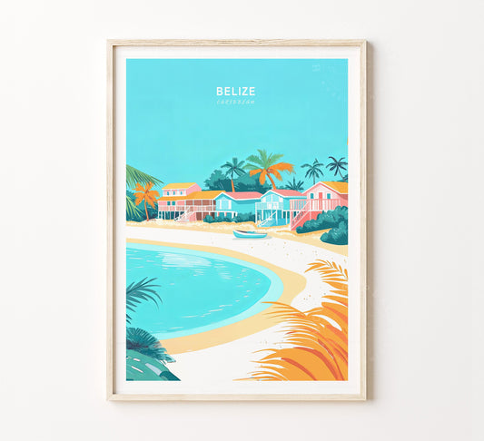 Belize Caribbean travel poster – view 2