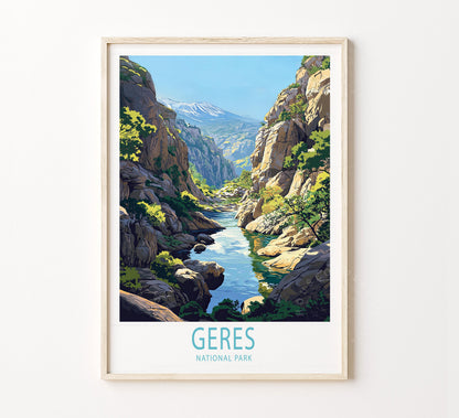 Geres National Park Travel Poster Wall Art Print