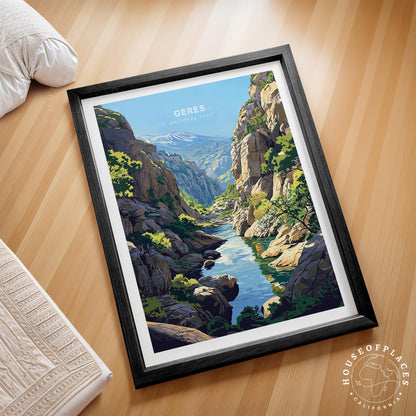 Geres National Park Travel Poster Wall Art Print