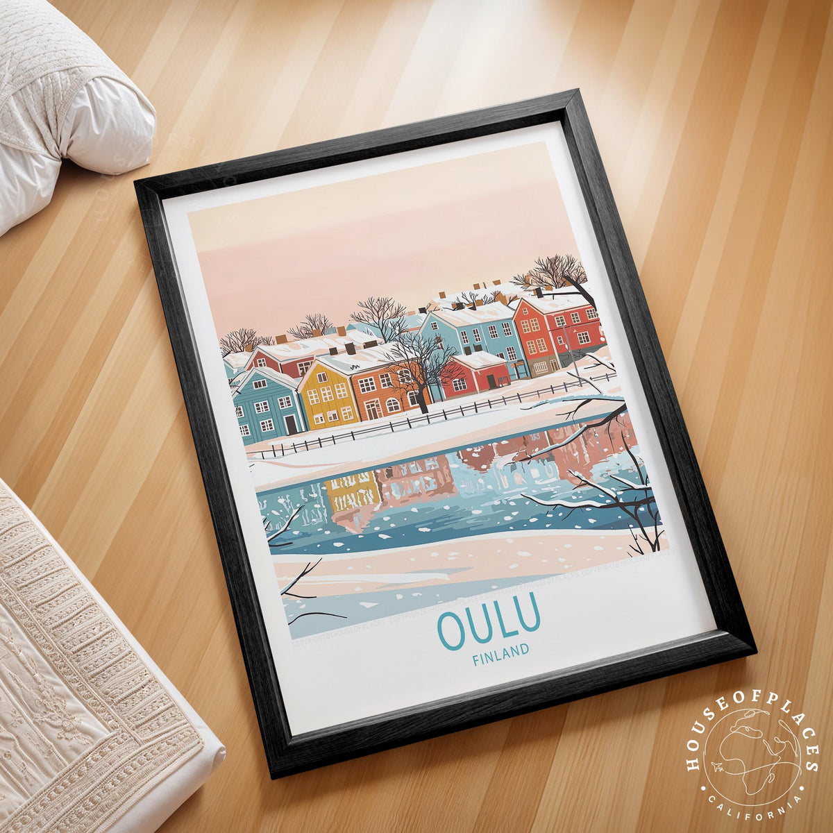 Oulu travel poster – view 2