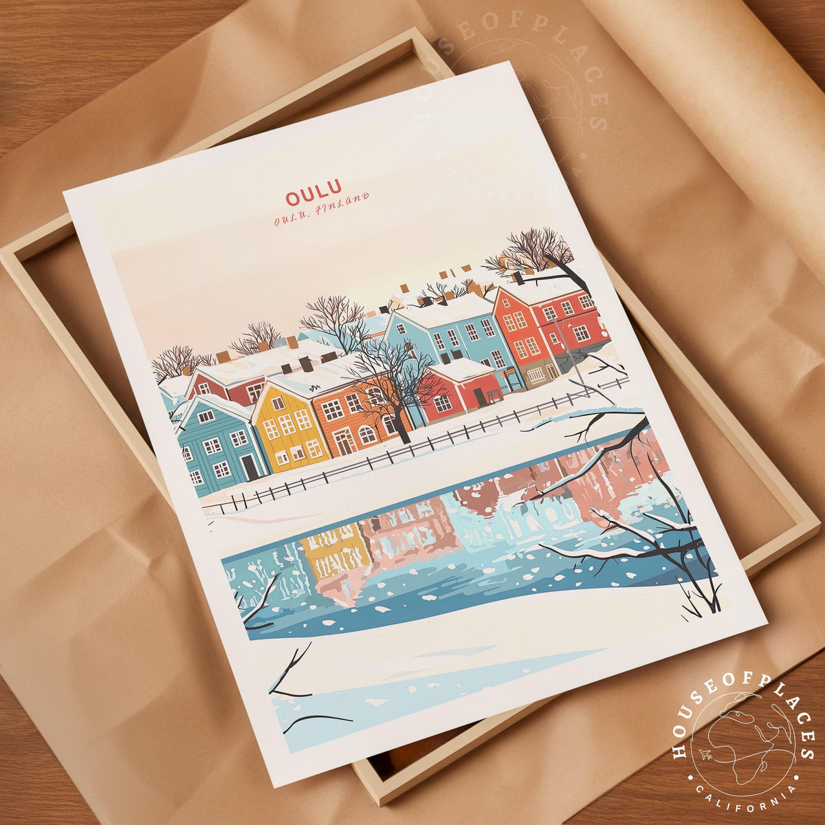 Oulu Finland Winter travel poster – view 10