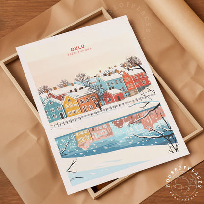 Oulu Finland Winter travel poster – view 10