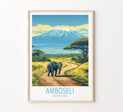 Amboseli National Park travel poster – view 2
