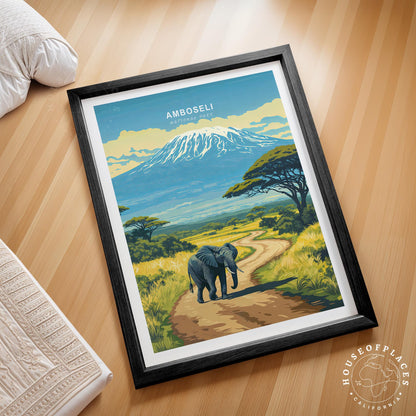 Amboseli National Park travel poster – view 2