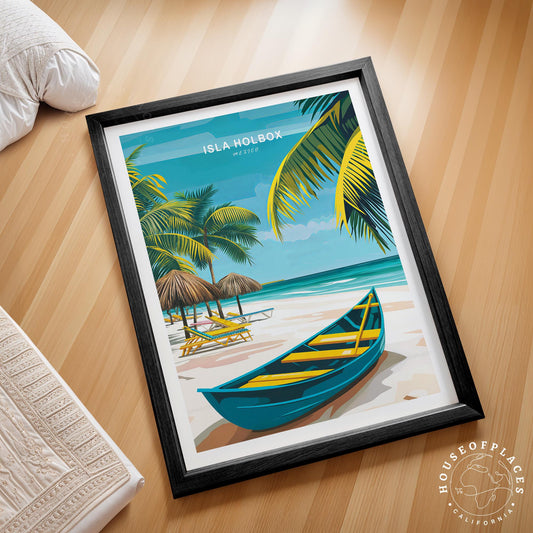Isla Holbox Travel Poster – Mexico Wall Art Print